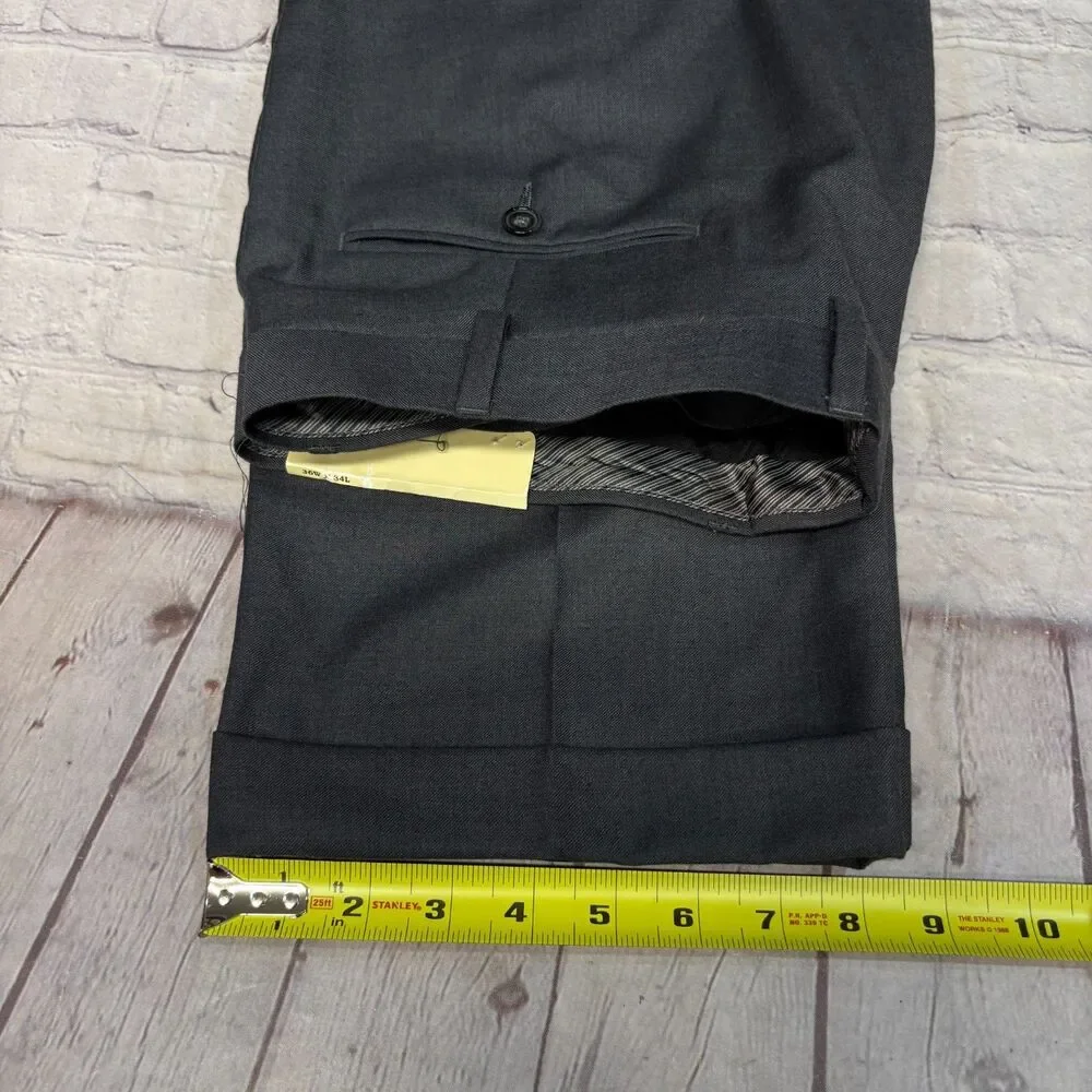 NWT Lauren Ralph Lauren Men Pleated Dress Pants 36x34 Light Gray D119 -27